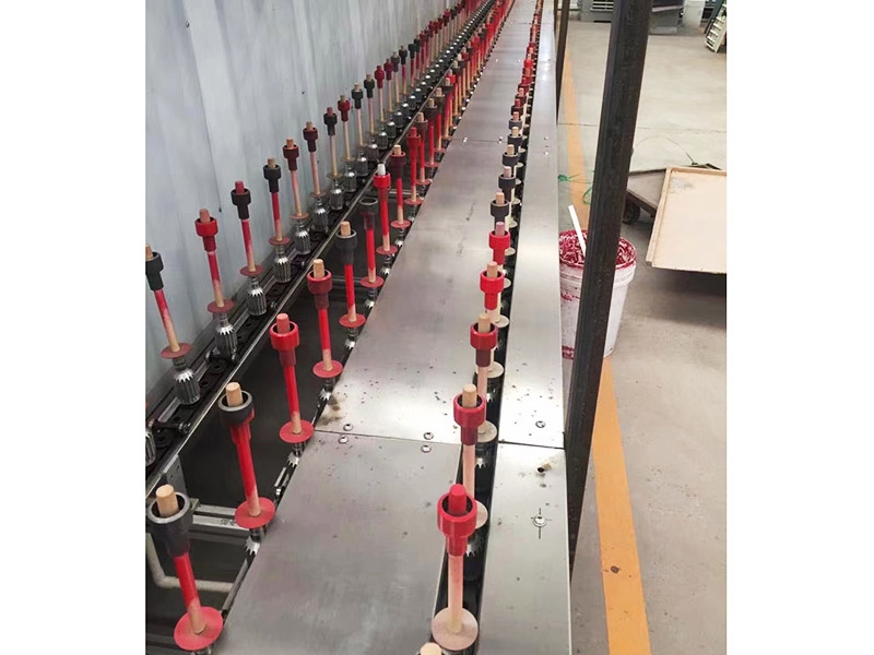 Glass spraying assembly line