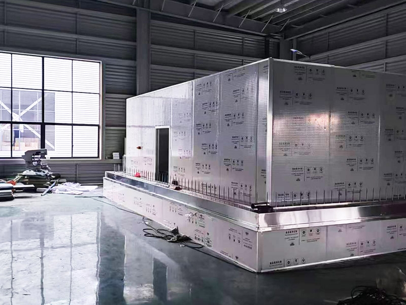 Glass spraying assembly line