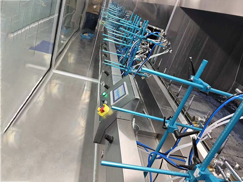 UV spraying assembly line